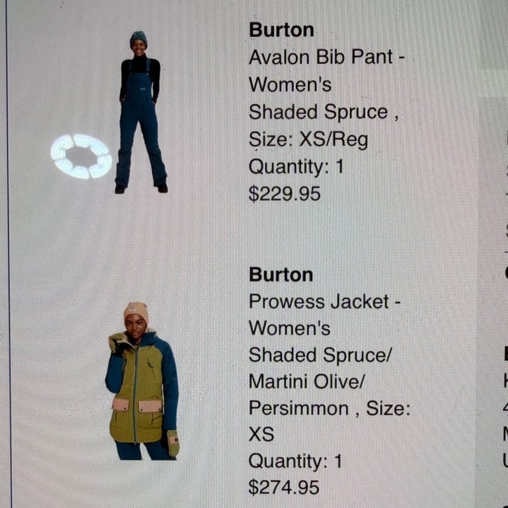 Teal and Olive Snow Jacket and Bib Set - Picture 4 of 4